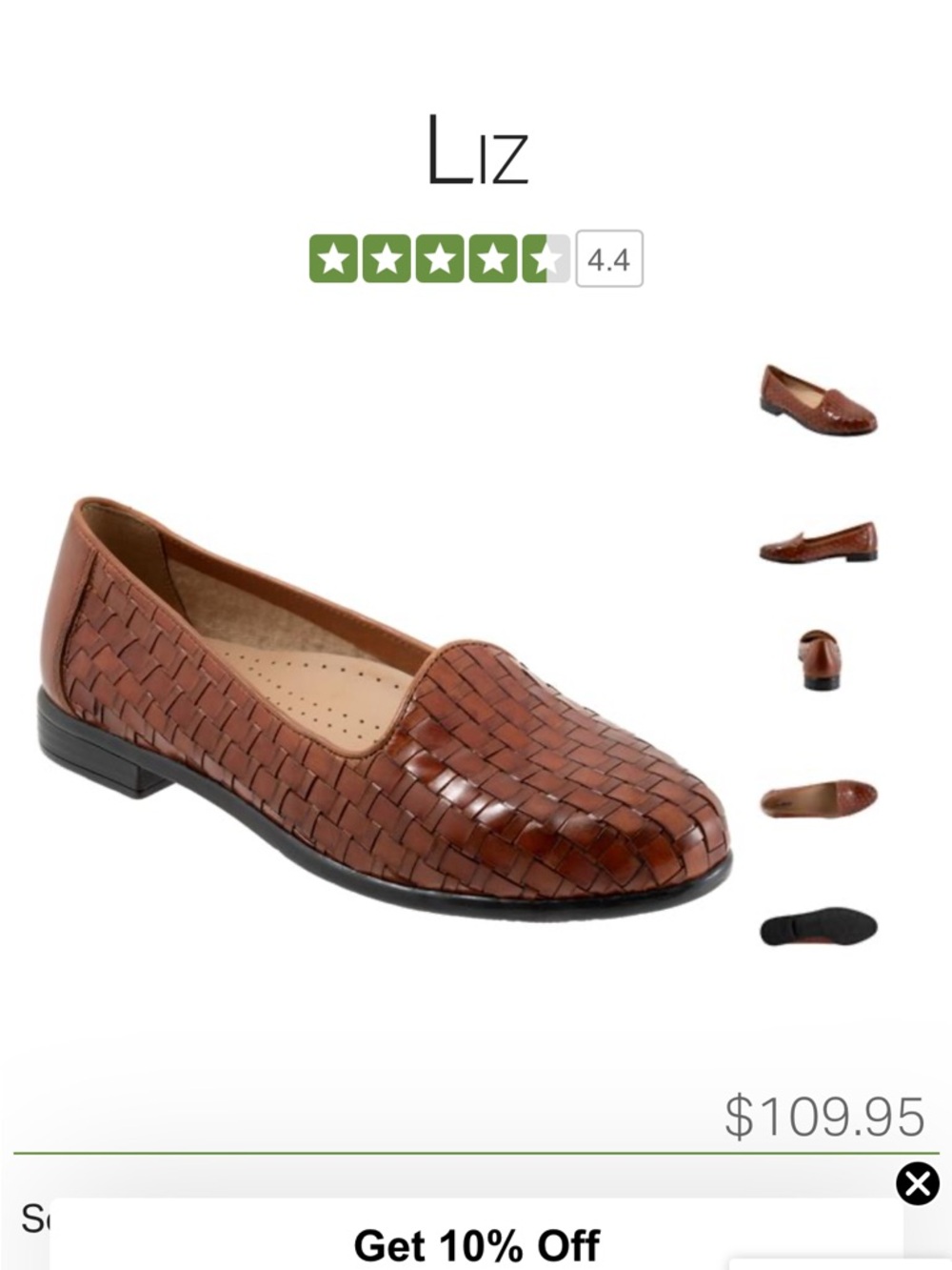 Trotters Liz Woven Leather Loafers in Brown